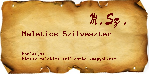 Maletics Szilveszter névjegykártya